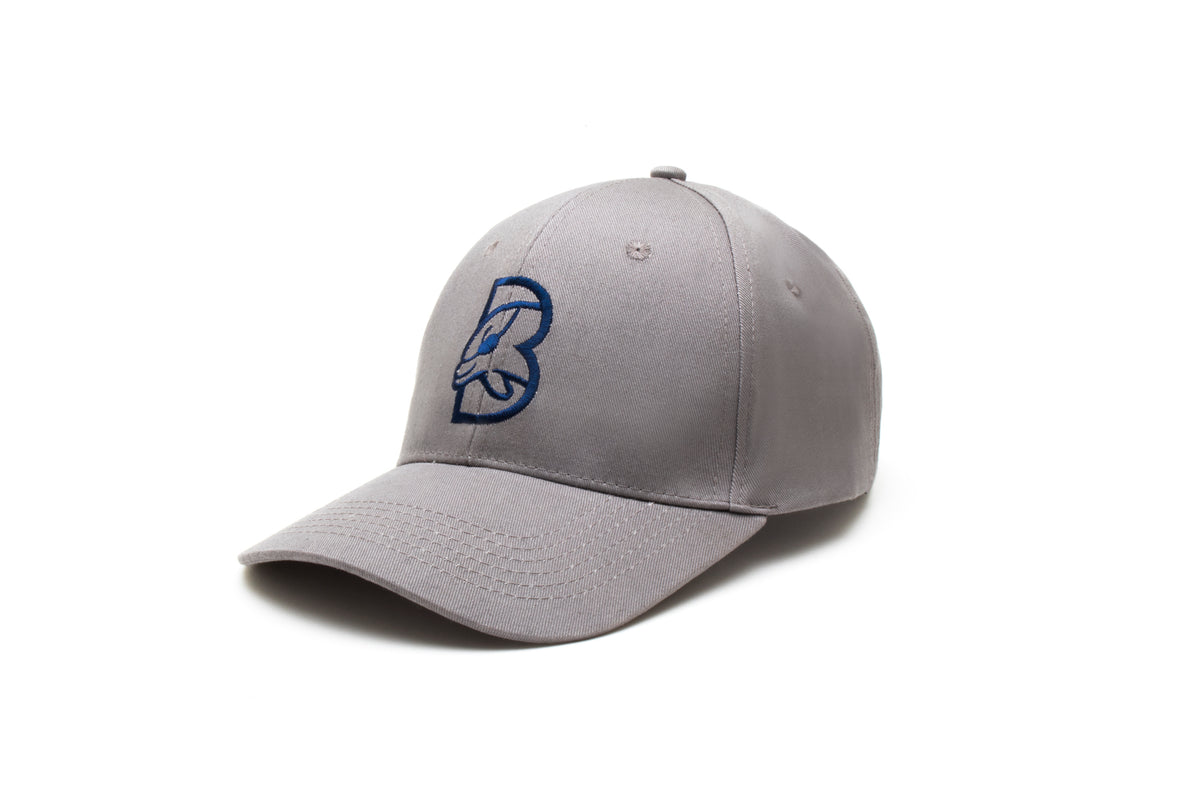 Biscayners Grey &amp; Blue Logo Cap